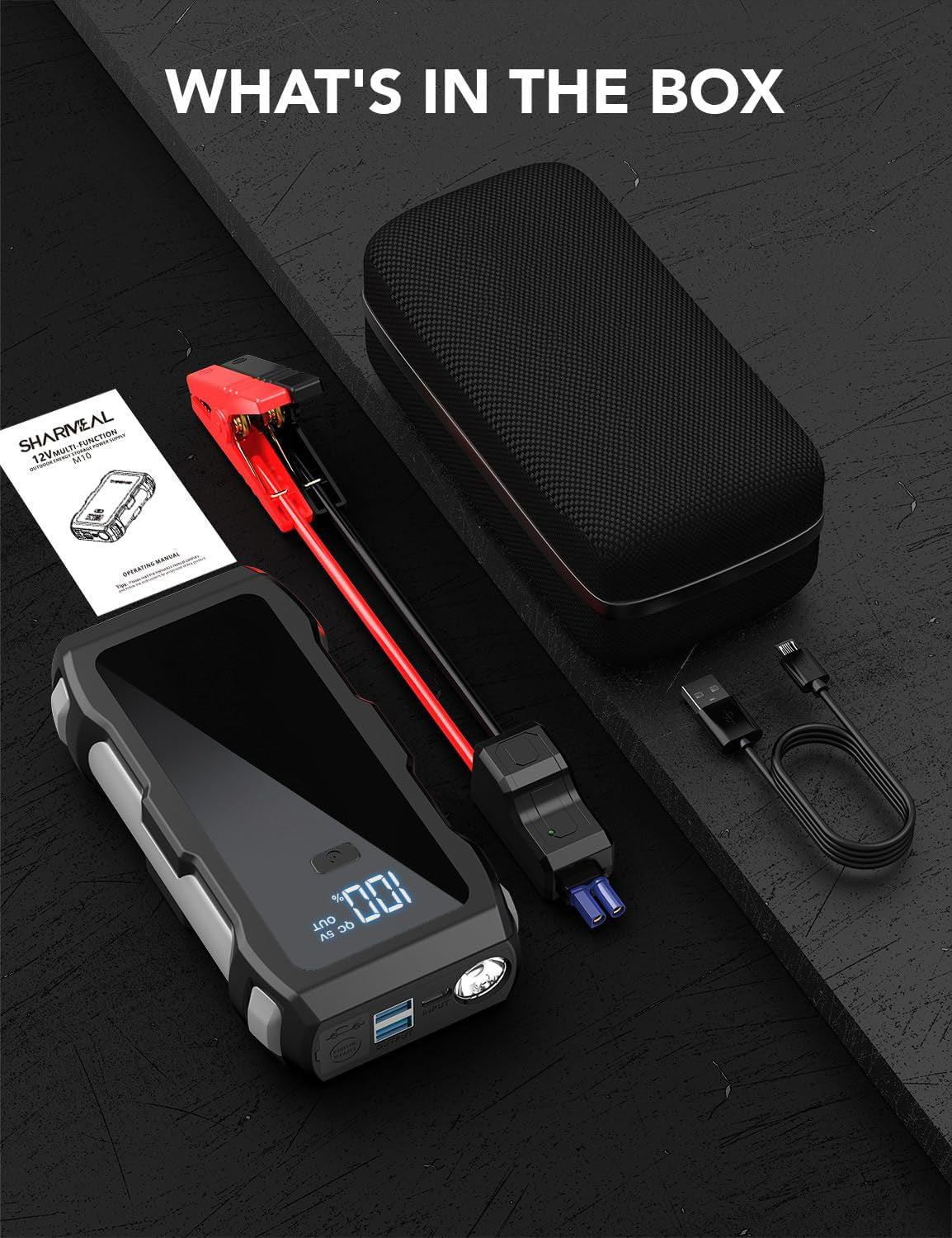 Voltex SurgeX™ Pro 6000A Portable Car Jump Starter (All Gas / 10.0L Diesel) & Power Bank